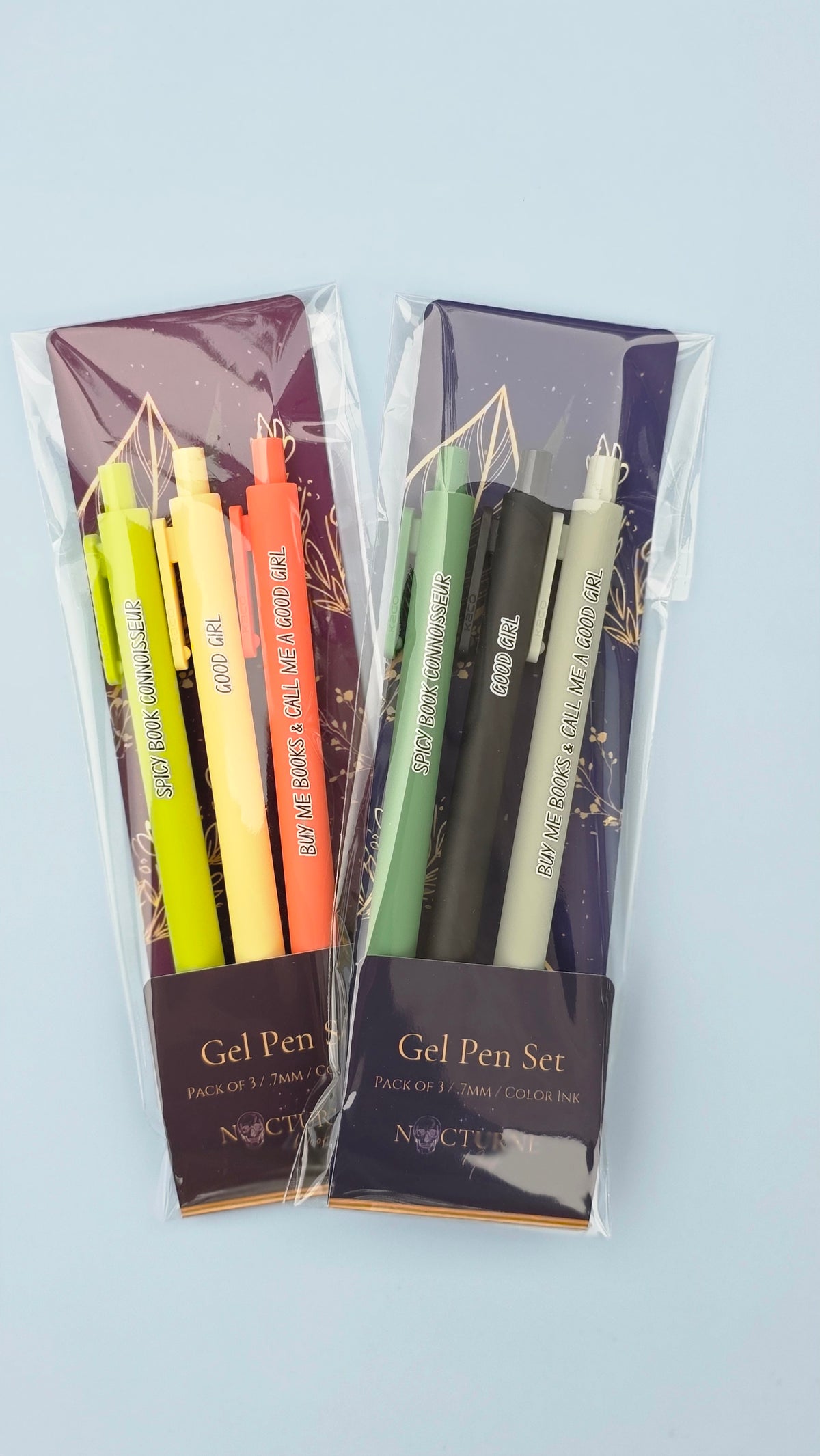 Spicy Romance Pen Set | “Good Girl”, “Spicy Book Connoisseur” | Funny Book Lover Gift, Smut Reader Stationery