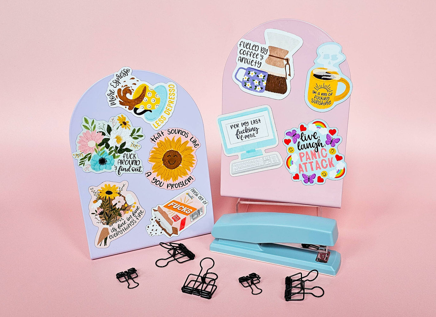 Finest Fucking Pardon - Funny Floral Magnet