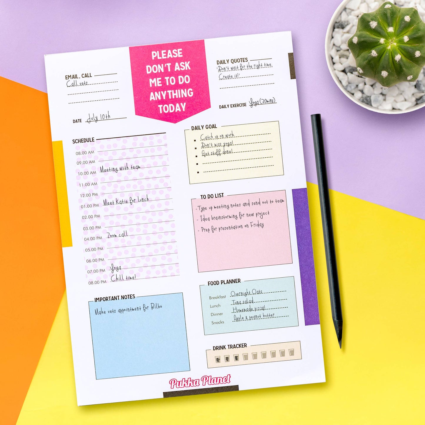 Pukka Planet B5 Daily Planner Pad