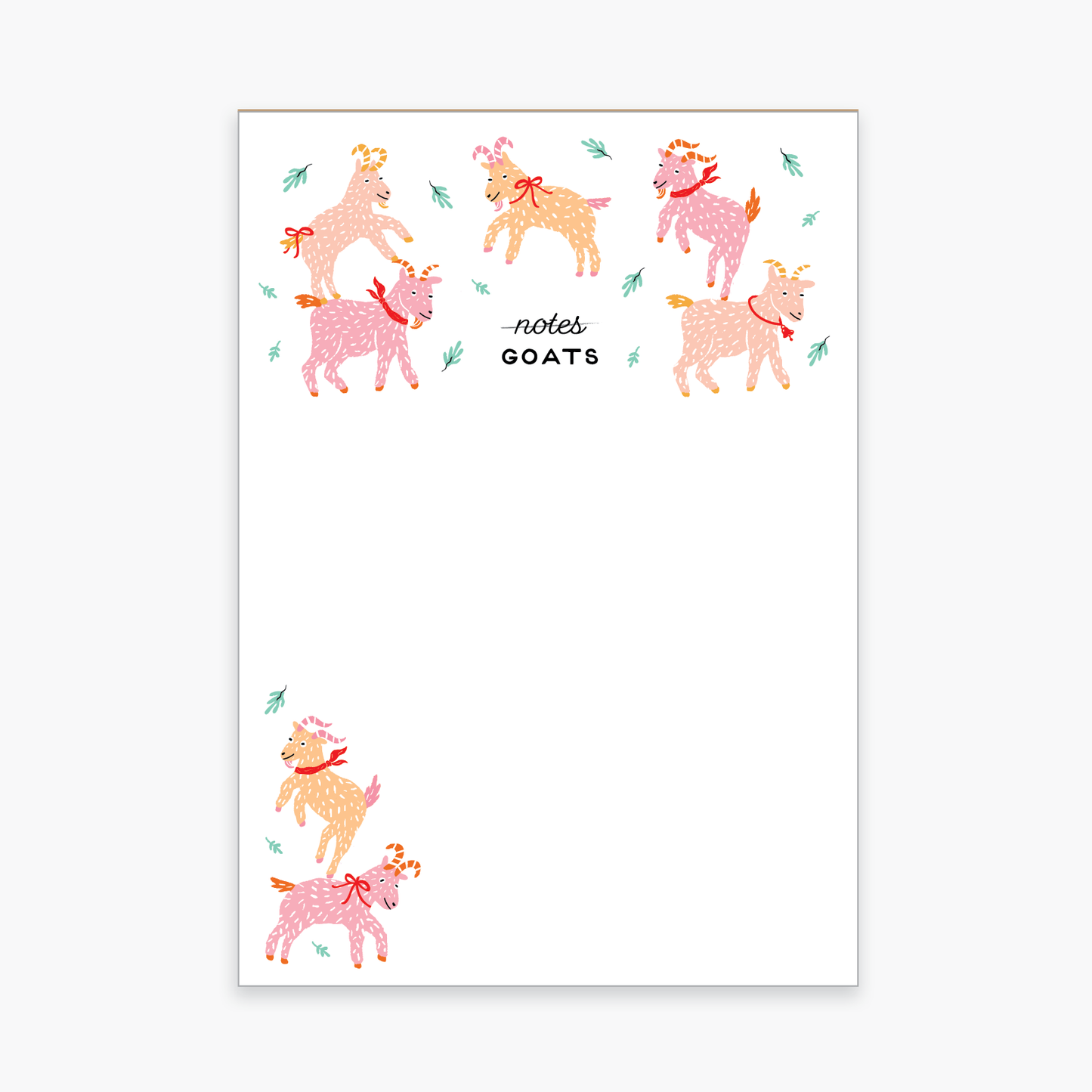 Goats Notepad – Funny Goat-Themed To-Do List | 6" x 4" | 50 Sheets by Party of One
