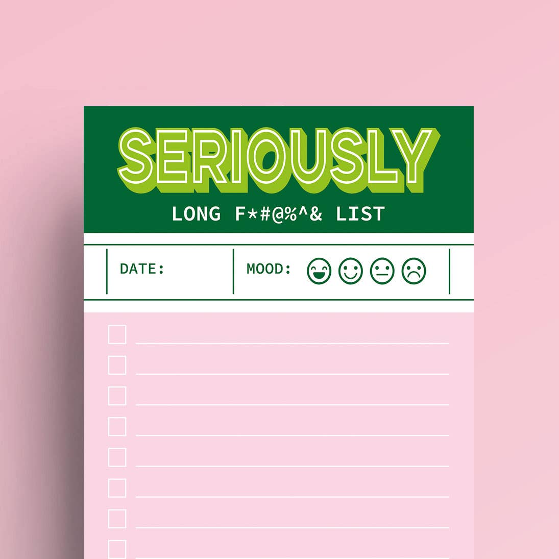 Seriously Long F*cking List Notepad – Sweary To-Do List for Overwhelmed Adults | 3.5" x 8.5" | 50 Sheets by Studio Inktvis