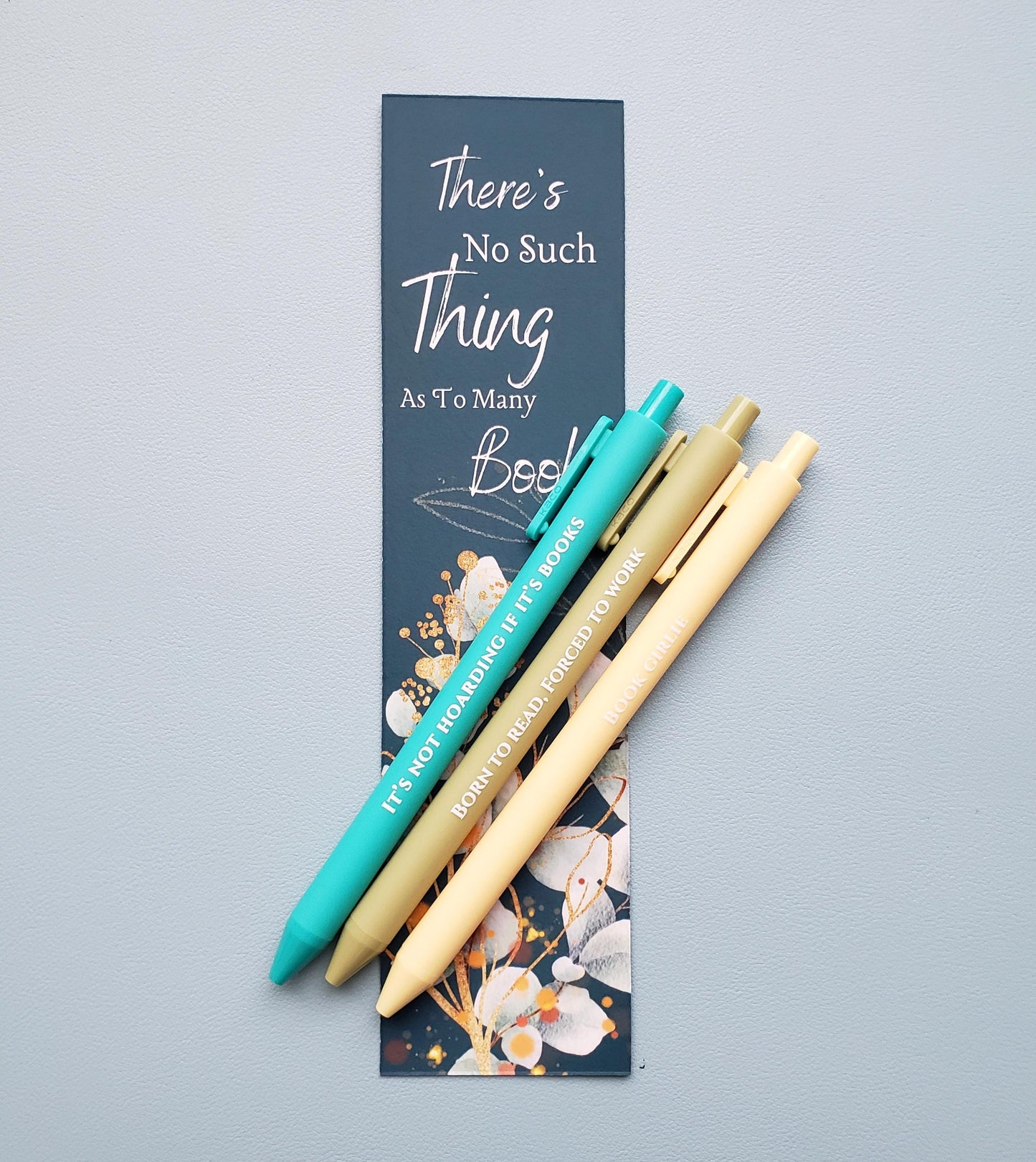 Book Lovers Pen Set - Annotations Pens - Booktrovert Gift - Booktok Born To Read Forced To Work