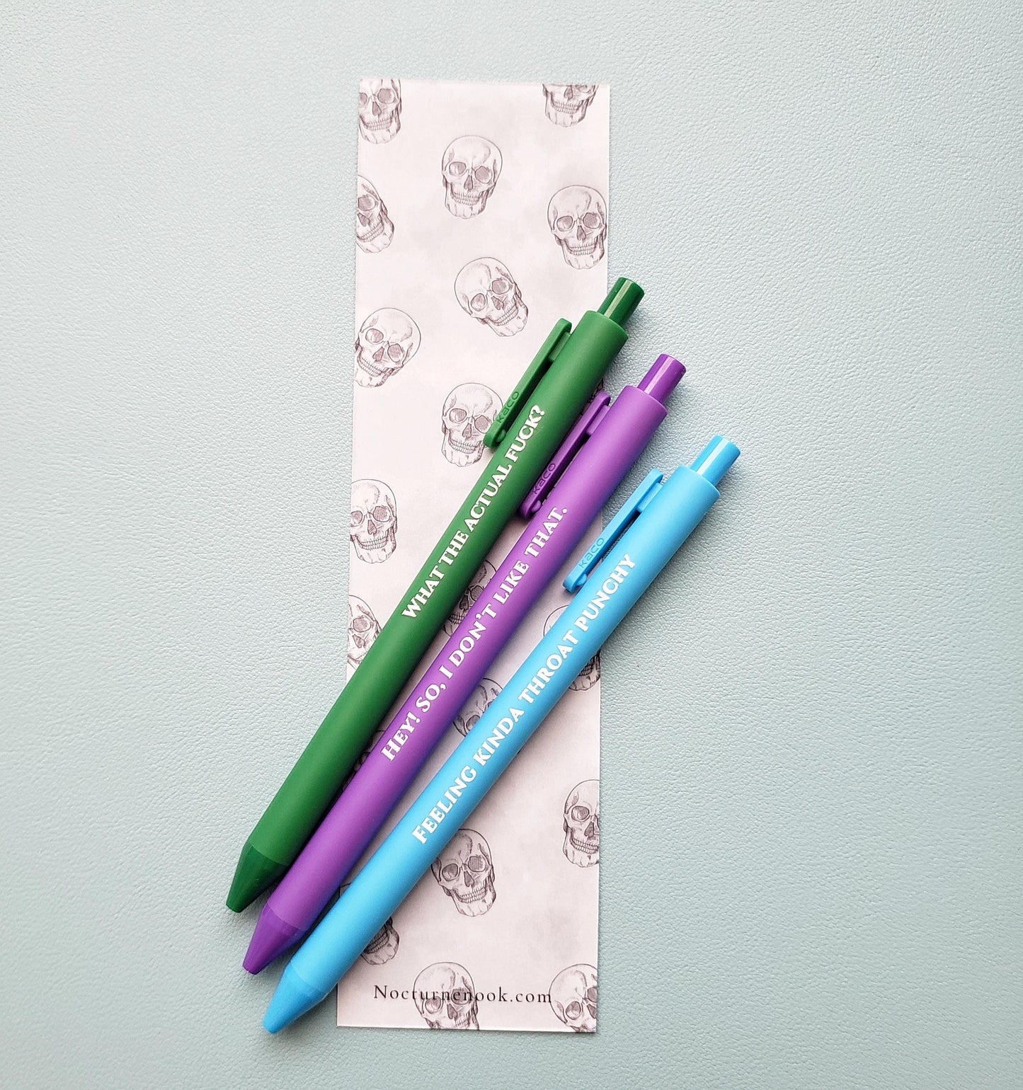 Sweary Pen Set | Funny Stationery Gift with Swear Words | Adult Pen Set | Coworker Gift Hey! So, I Don't Like That