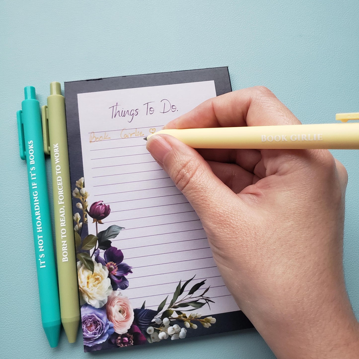 Book Lovers Pen Set - Annotations Pens - Booktrovert Gift - Booktok Born To Read Forced To Work