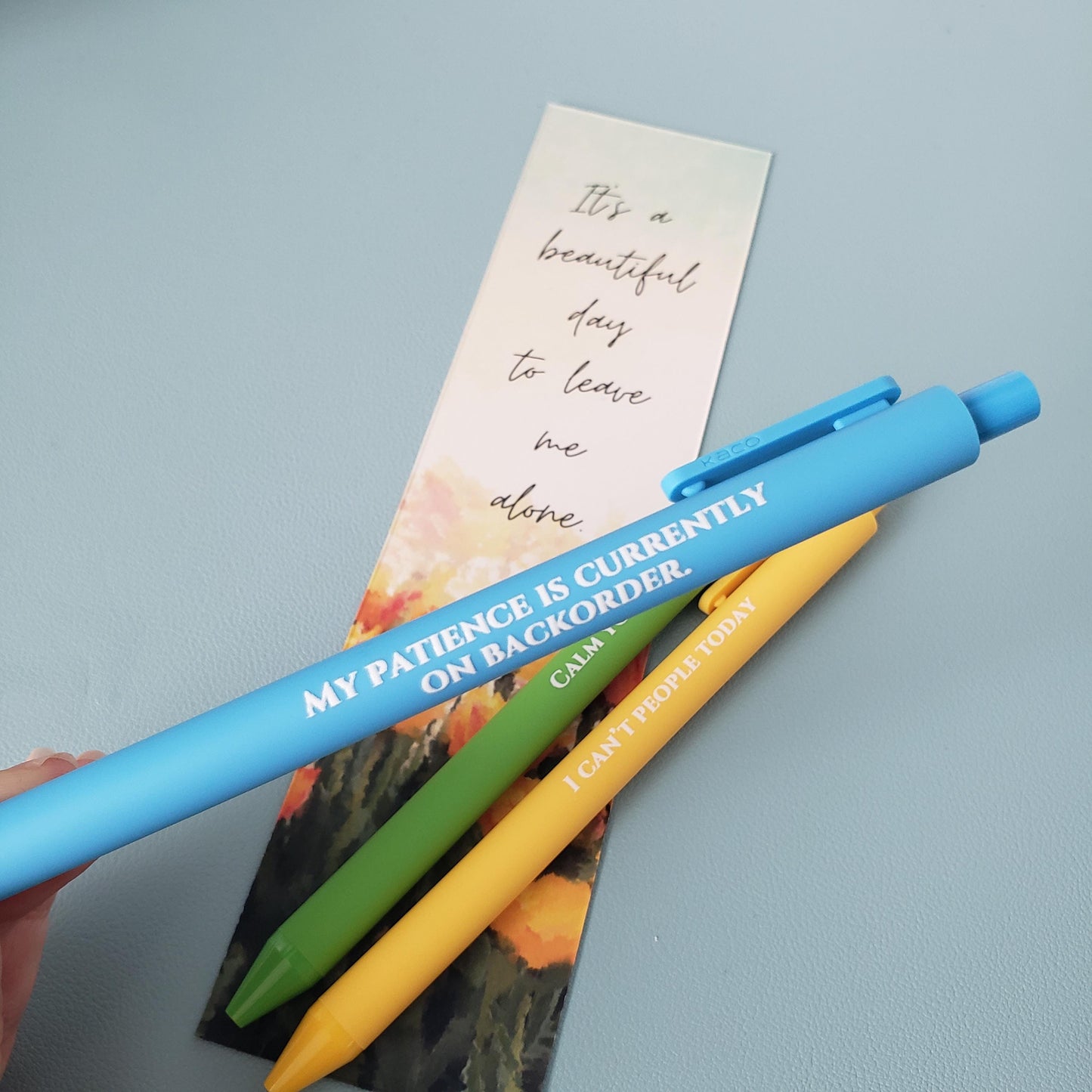 Snarky Pen Set - Funny Office Pens - Calm Your Tits - Sarcastic Gift for Coworkers - Gift for Besties