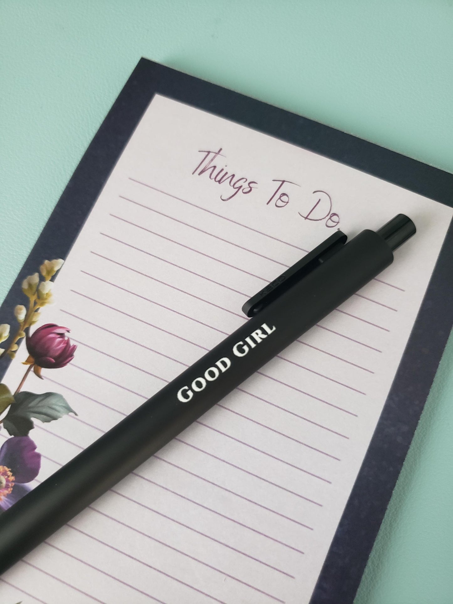 Spicy Romance Pen Set | “Good Girl”, “Spicy Book Connoisseur” | Funny Book Lover Gift, Smut Reader Stationery