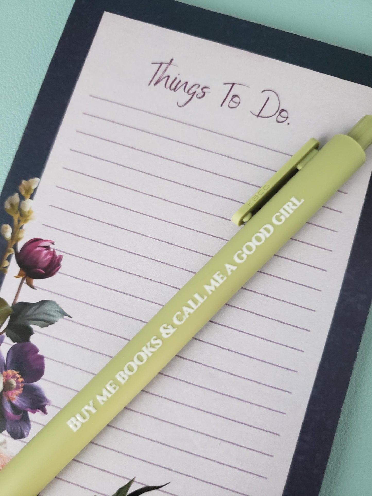 Spicy Romance Pen Set | “Good Girl”, “Spicy Book Connoisseur” | Funny Book Lover Gift, Smut Reader Stationery