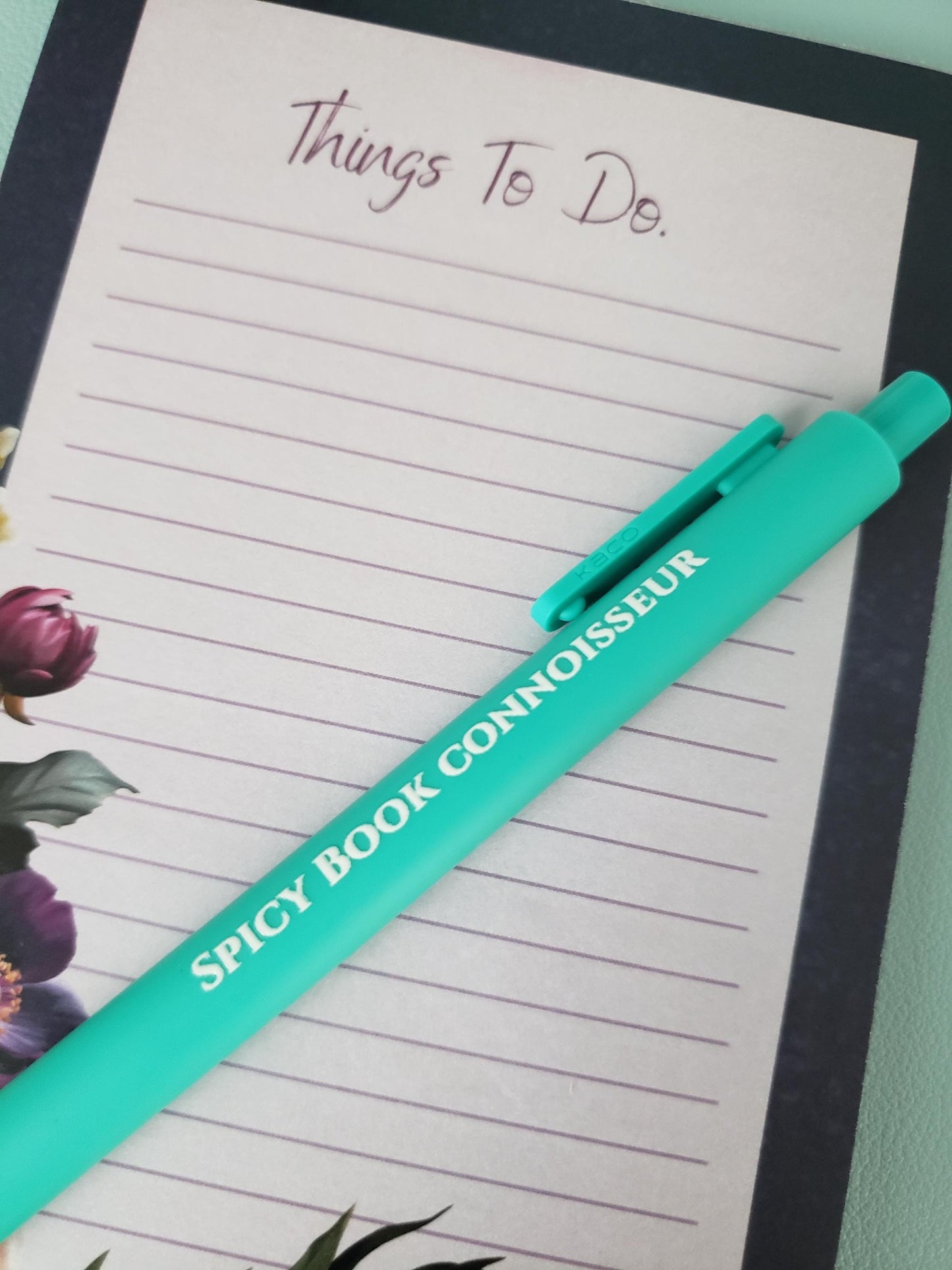 Spicy Romance Pen Set | “Good Girl”, “Spicy Book Connoisseur” | Funny Book Lover Gift, Smut Reader Stationery
