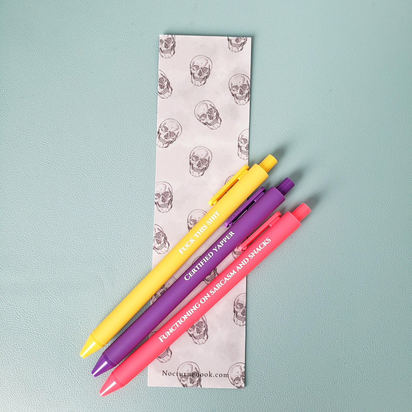 Funny Pen Set for Adults | Snarky Sayings on Color Ink Pens | Gift for Besties Certified Yapper