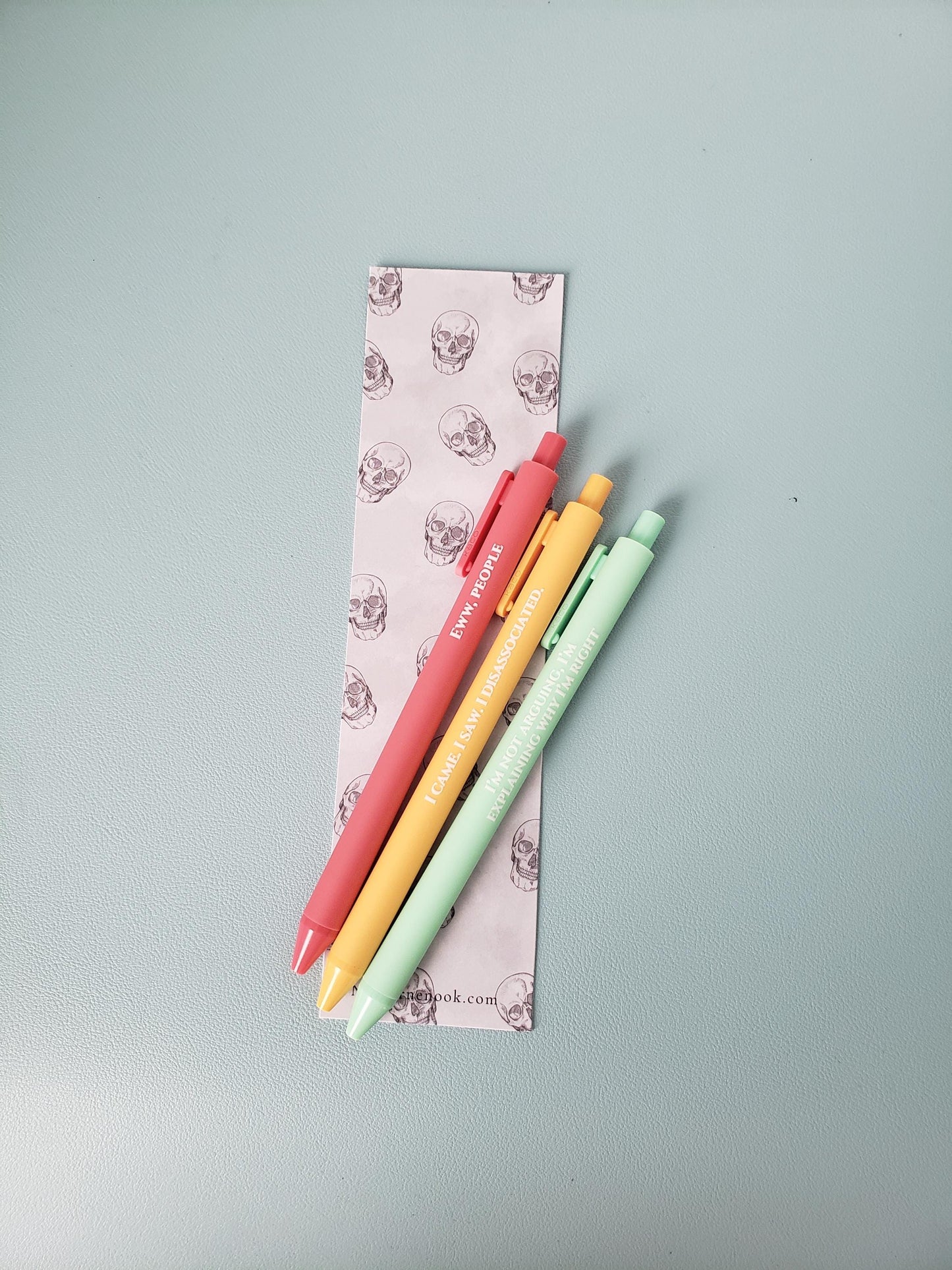Snarky Pen Set | 3 Sarcastic Pens with Color Ink - Gift For Bestie Eww People