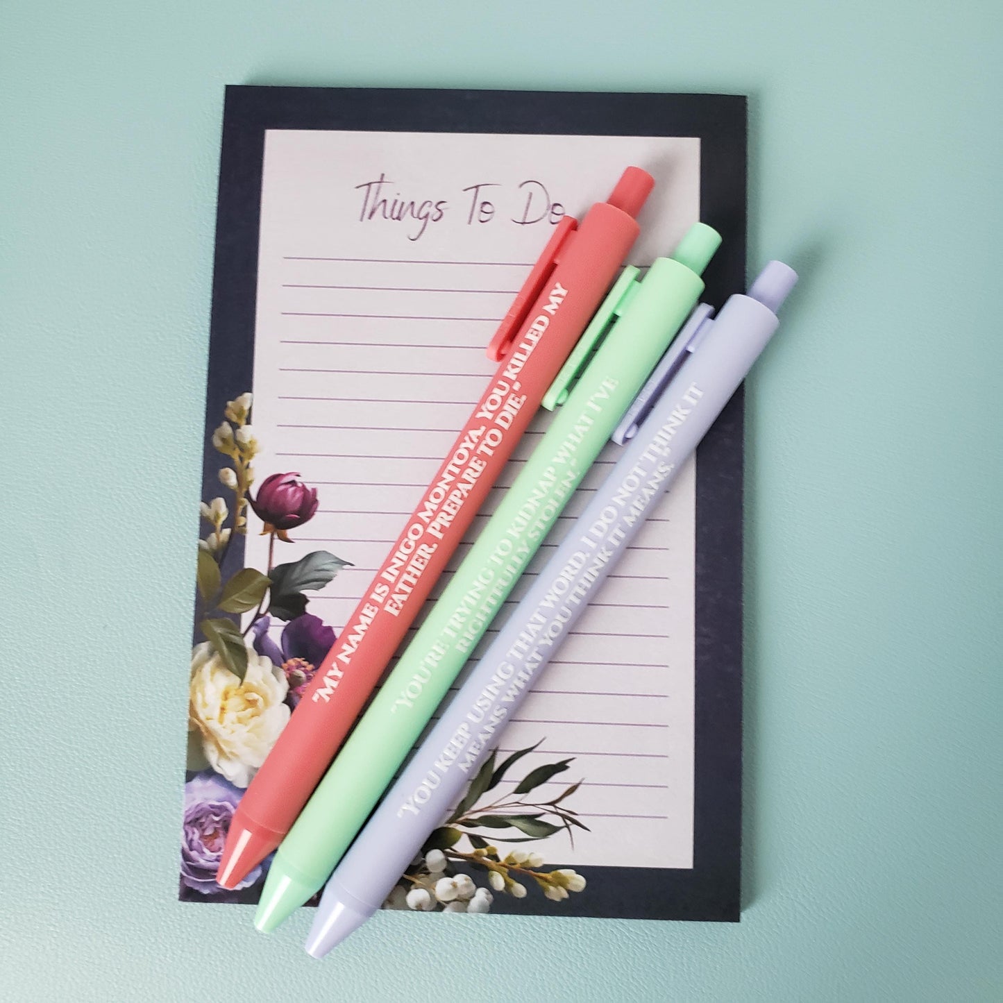 Princess Bride Pen Set – Quotes for Book Lovers & Movie Fans | Bookish Gift | Funny Pen Set