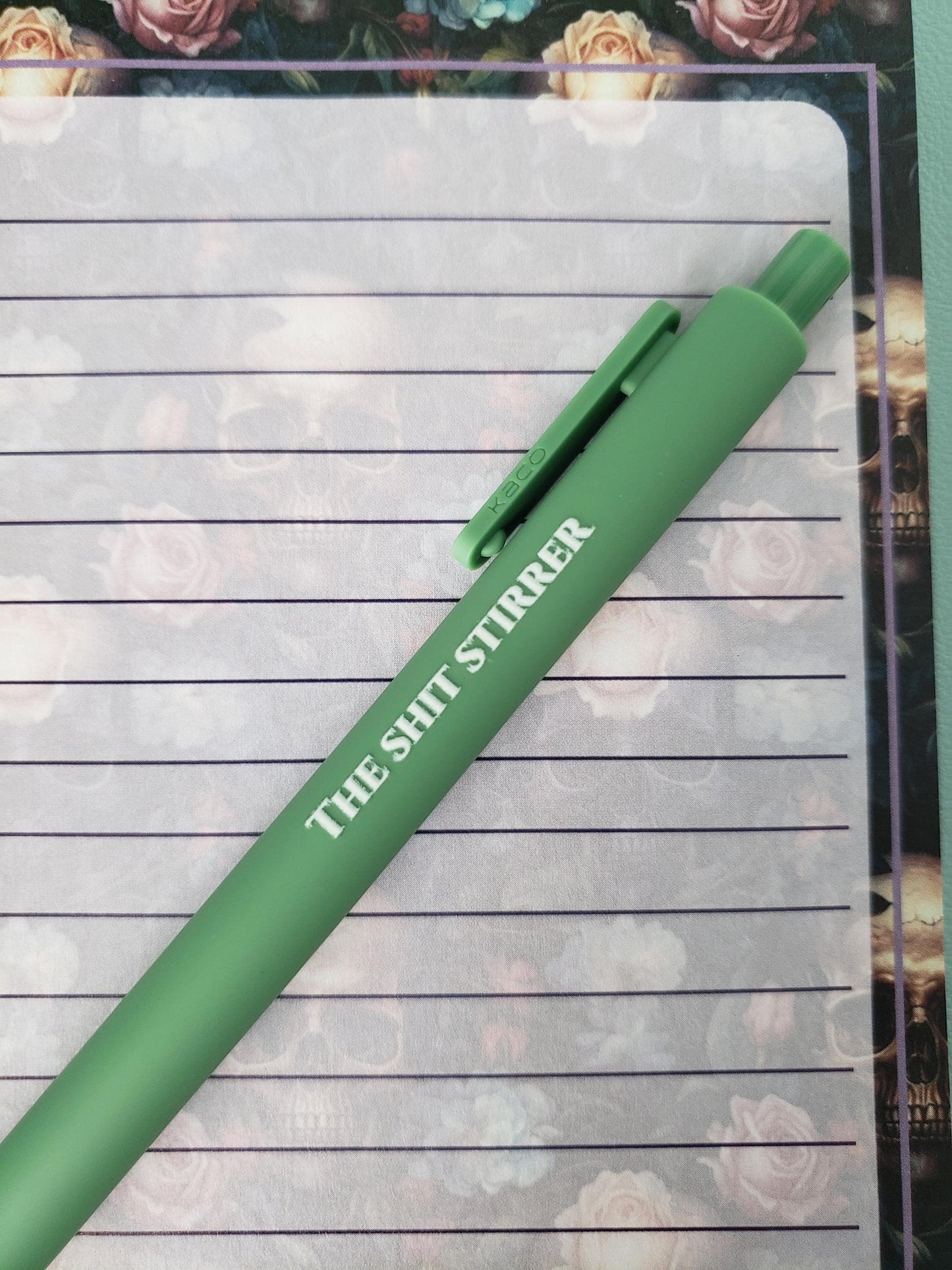 Sassy Pen Set | Funny & Snarky Pens for Adults | "Fueled by Caffeine and Spite", "You Thought I Cared?", "The Shit Stirrer"