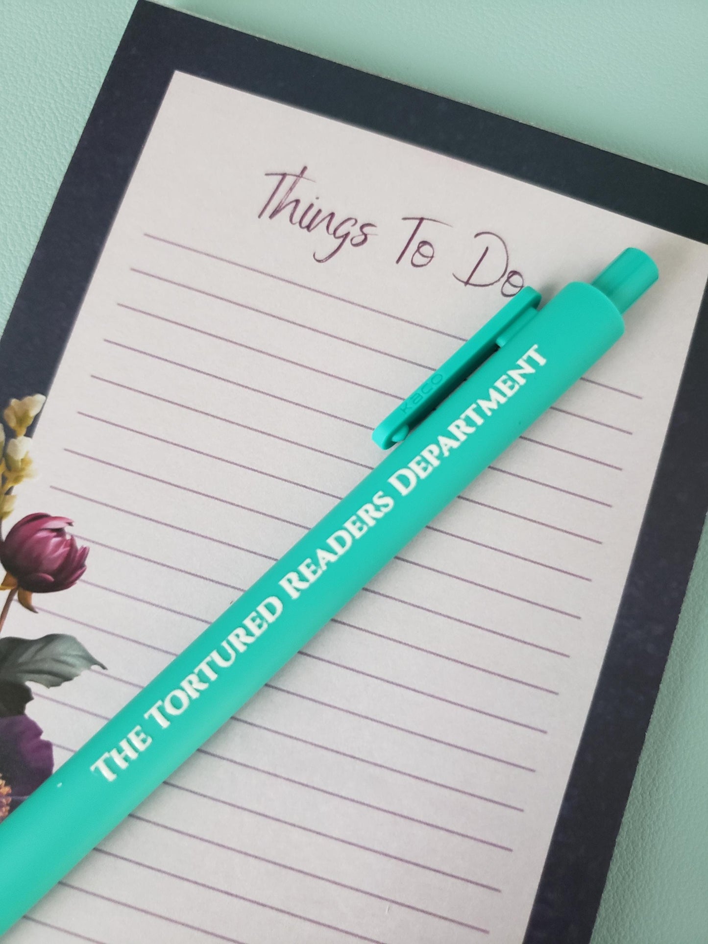 Funny Bookish Pen Set | “Tortured Readers Dept.”, “Fictional Boyfriend Collector” | Gifts for Readers, Book Lover Stationery