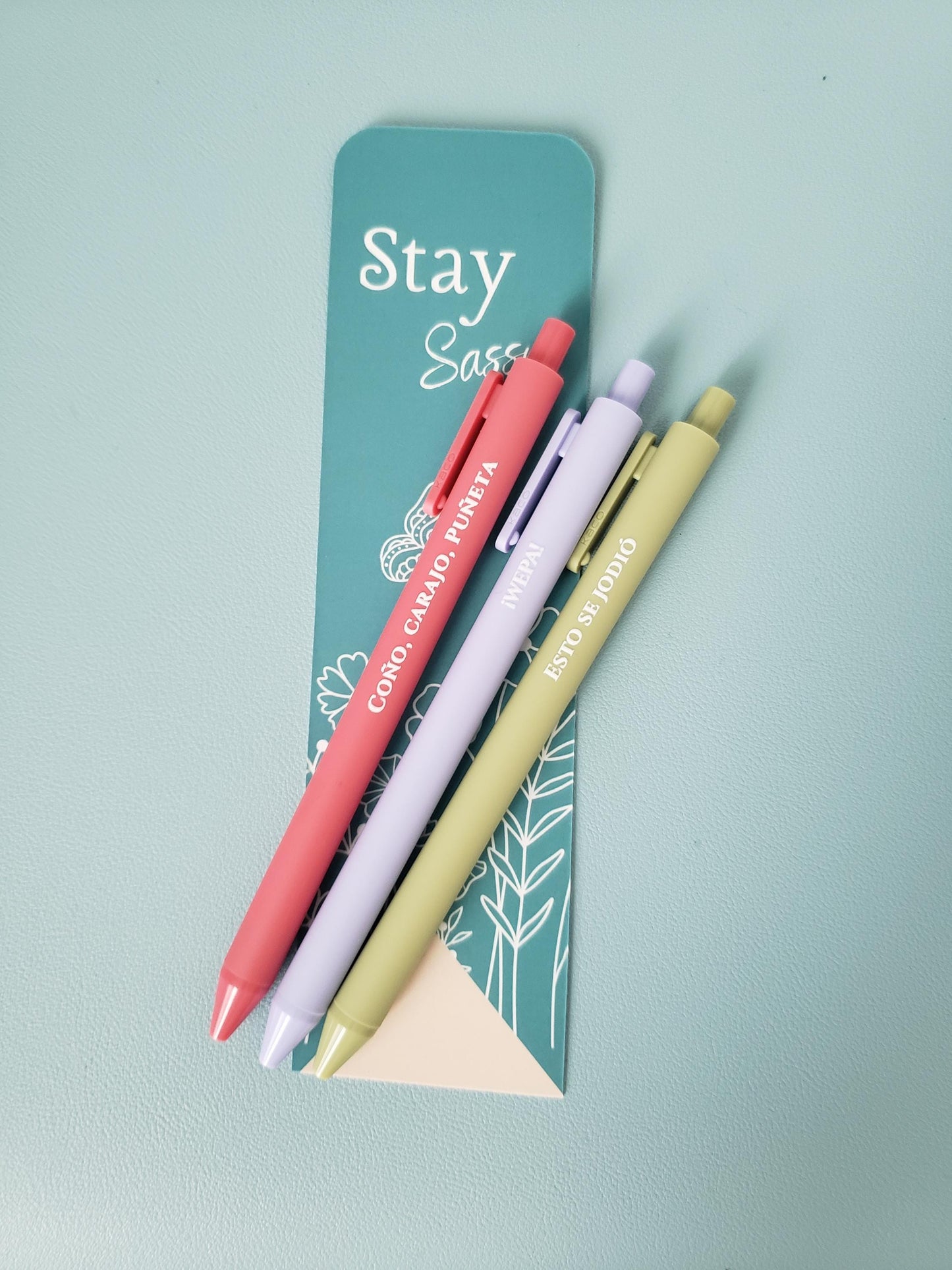 Puerto Rican Pen Set | ¡WEPA! Coño Carajo Puñeta | Funny Boricua Pens | Esto Se Jodió | Latinx Stationery Gift