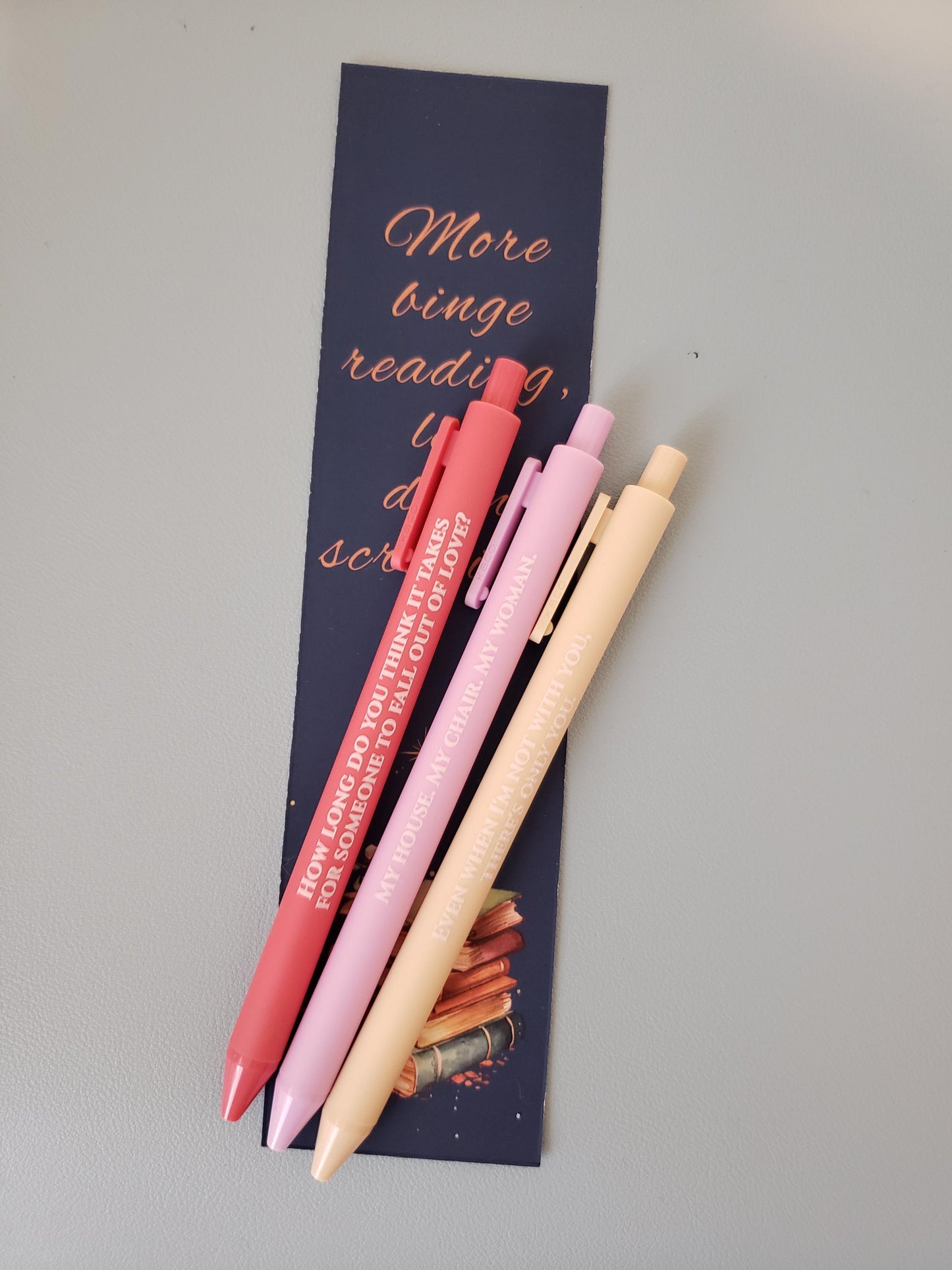 Wingleader Pen Set | Romantic & Emotional Quotes | Bookish Gift for Fantasy Romance Readers