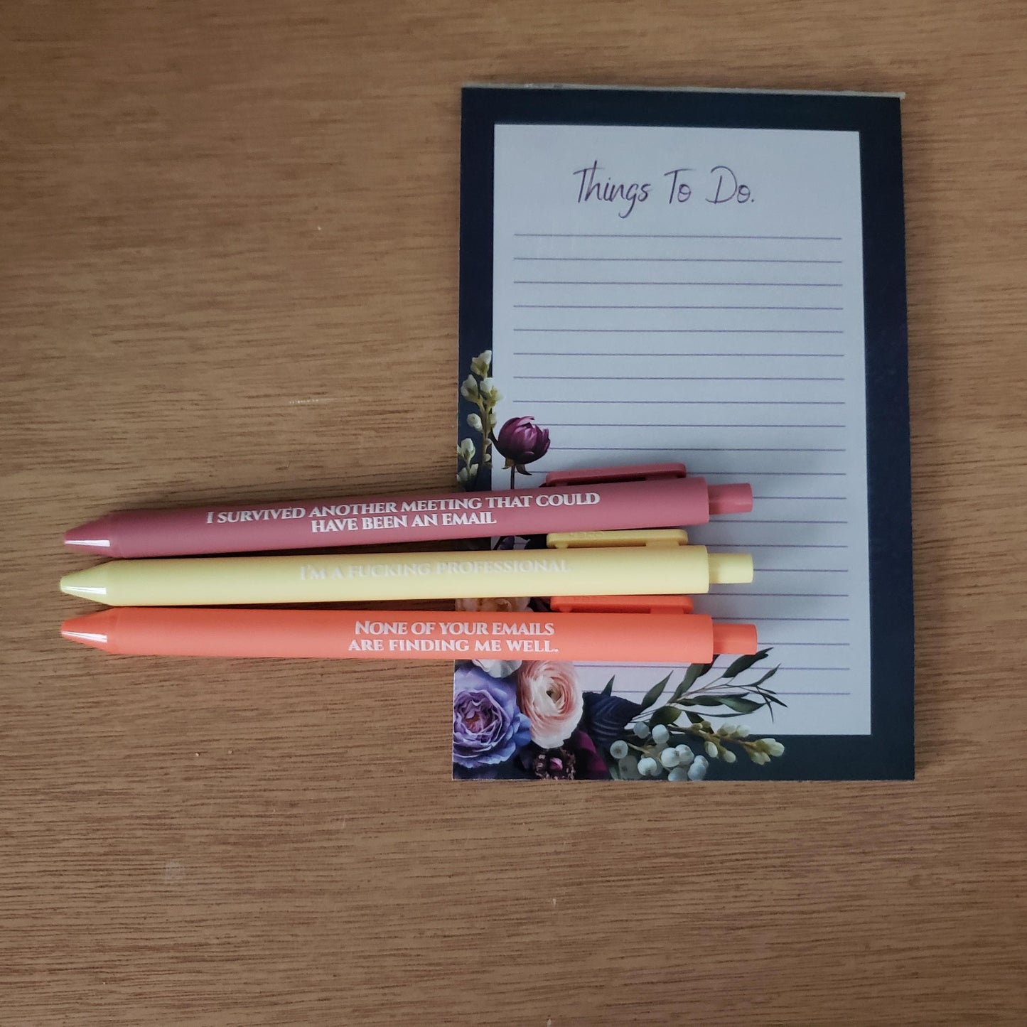 Cursing Pen Set | Funny Stationery Gift with Swear Words | Adult Pen Set | Coworker Gift None Of Your Emails Are Finding Me Well