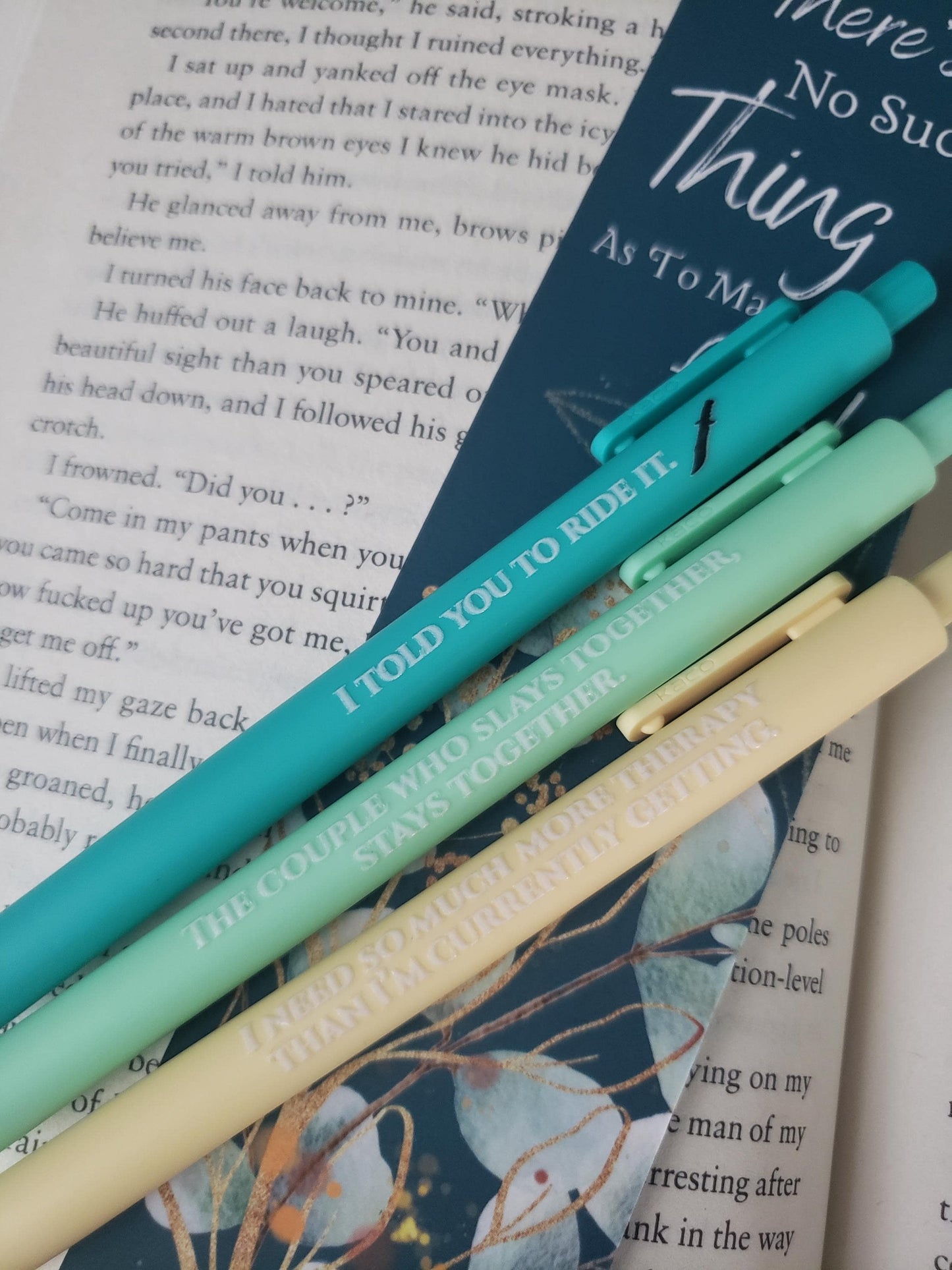 Dark Romance Book Quote Pens | Spicy Bookish Gifts | Couple That Slays Together Pen | Therapy Pen | Book Lover Gift