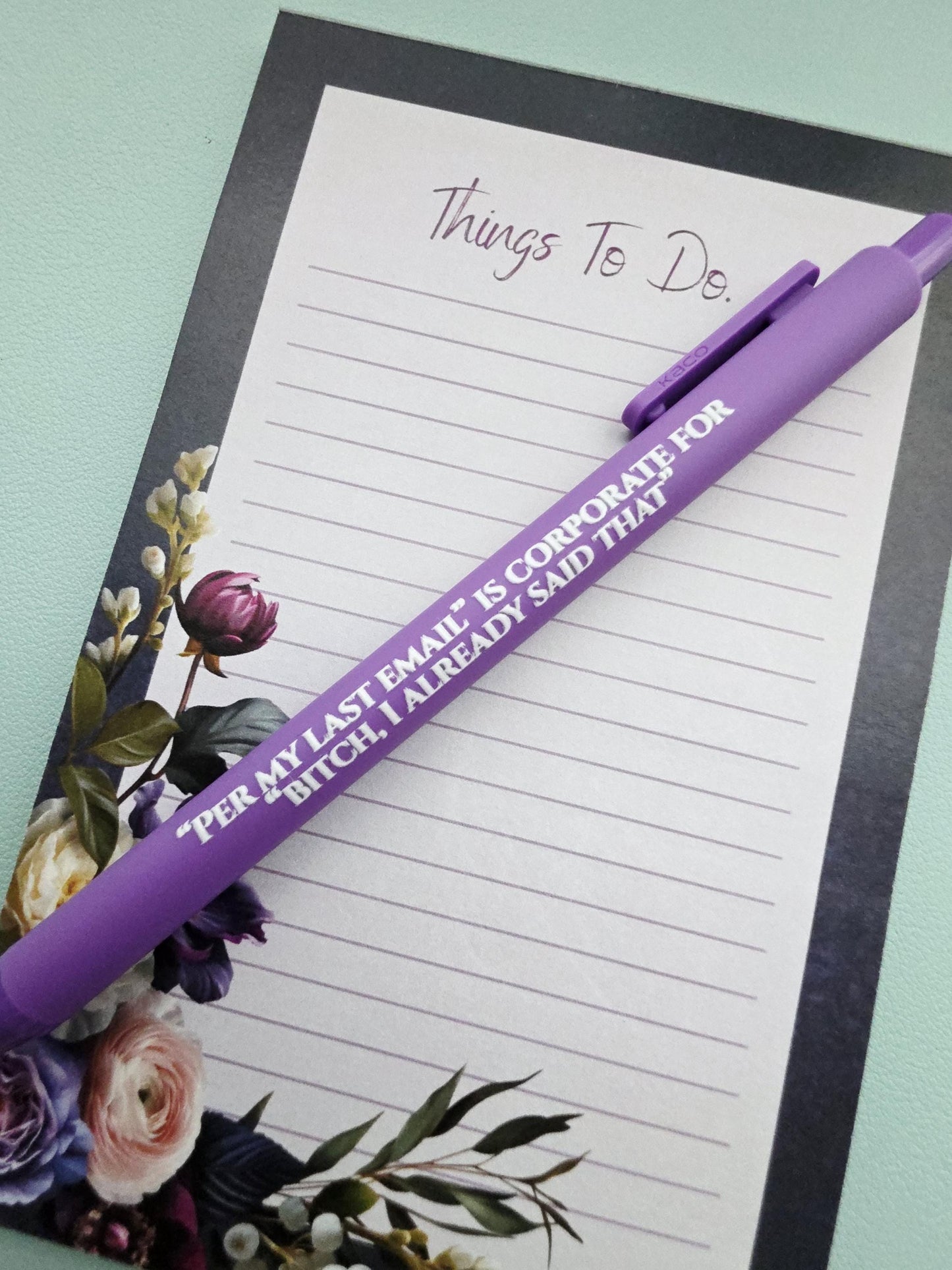 Snarky Office Pen Set | Funny Work Pens | Corporate Humor Gifts | "Not My Job", "Per My Last Email", "Shit Show Supervisor"