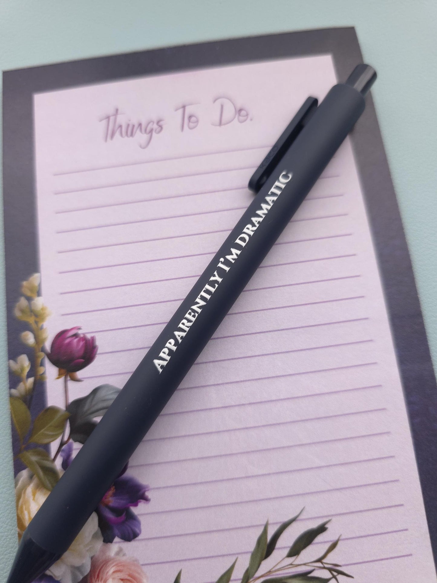 Snarky Adult Humor Pen Set | 3 Sarcastic Pens with Color Ink - Gift For Bestie Apparently I'm Dramatic