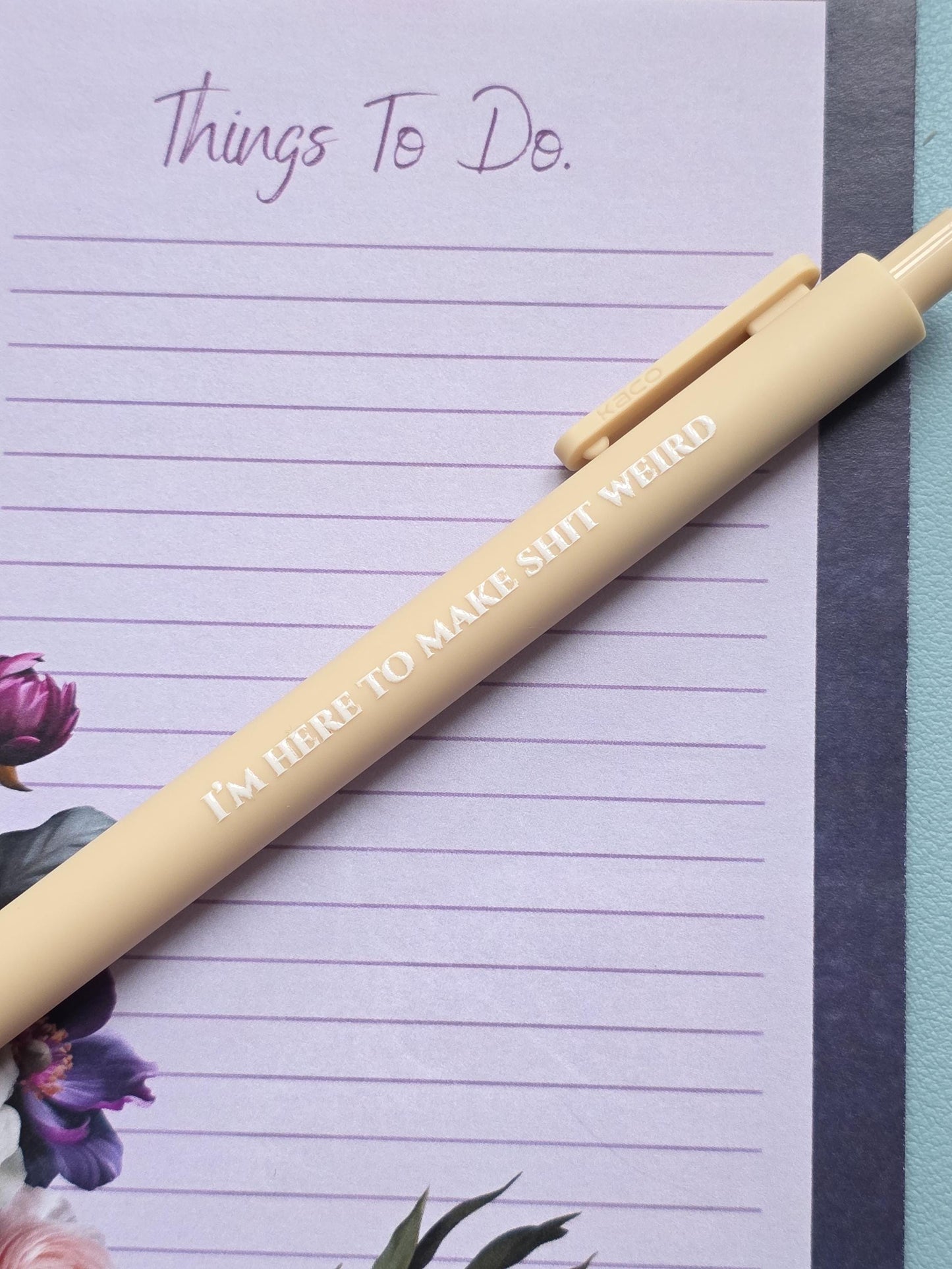 Snarky Humor Pen Set | 3 Sarcastic Pens with Color Ink - Gift For Bestie All Of My Flabbers Are Gasted
