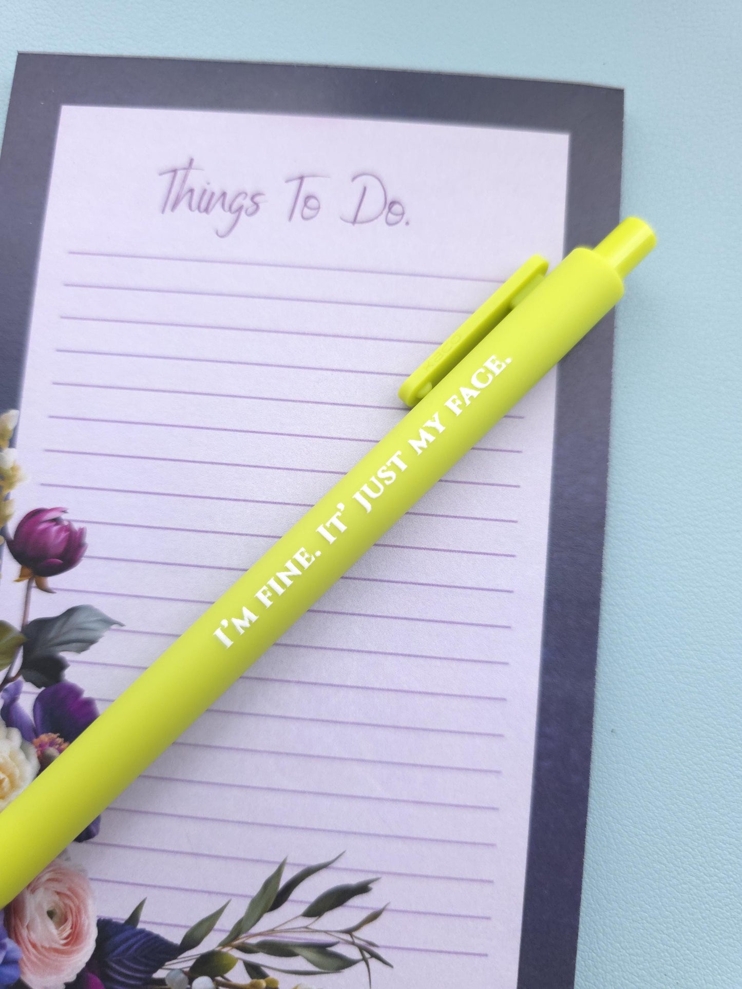 Pen Set for Introvert Adults | Snarky Sayings on Color Ink Pens | Gift for Besties Easily Distracted