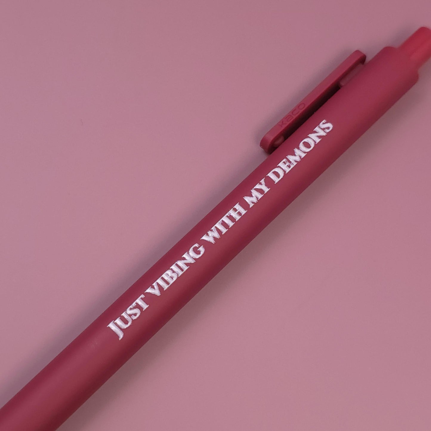 I Hate It Here Pen Set | Funny Sarcastic Pens | Demon Vibes Stationery Gift | Snarky Office Supplies | Mental Health Humor Pen Set