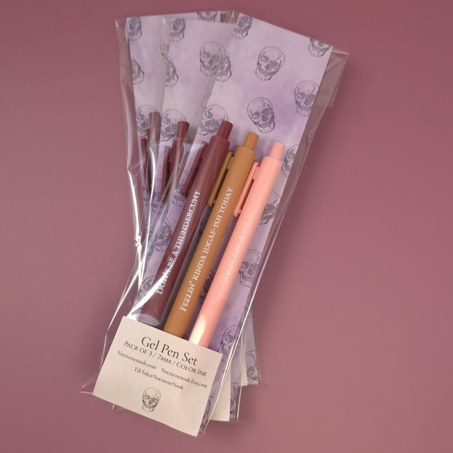 Don't Be A... Pen Set | Funny Sweary Pen | Sarcastic Stationery Gift for Adults | IDGAF Vibes | NSFW Office Supplies | Nocturne Nook Pen Set
