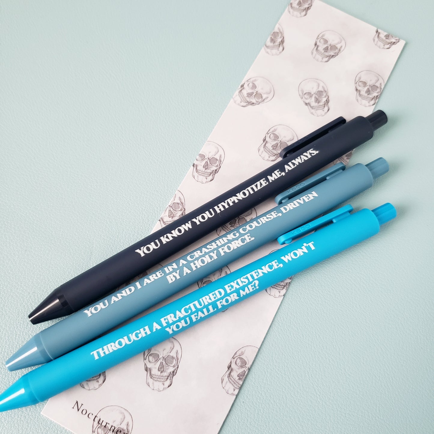 Lyric Pens for Fans | Dark Aesthetic Stationery