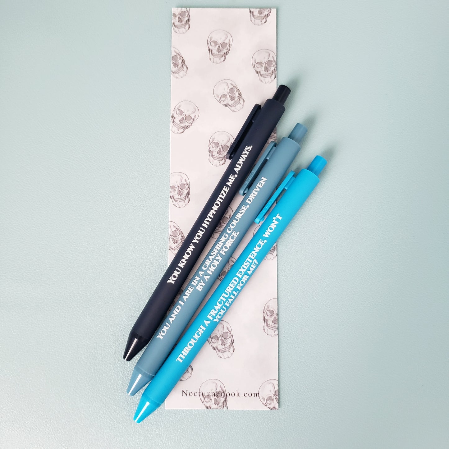 Lyric Pens for Fans | Dark Aesthetic Stationery