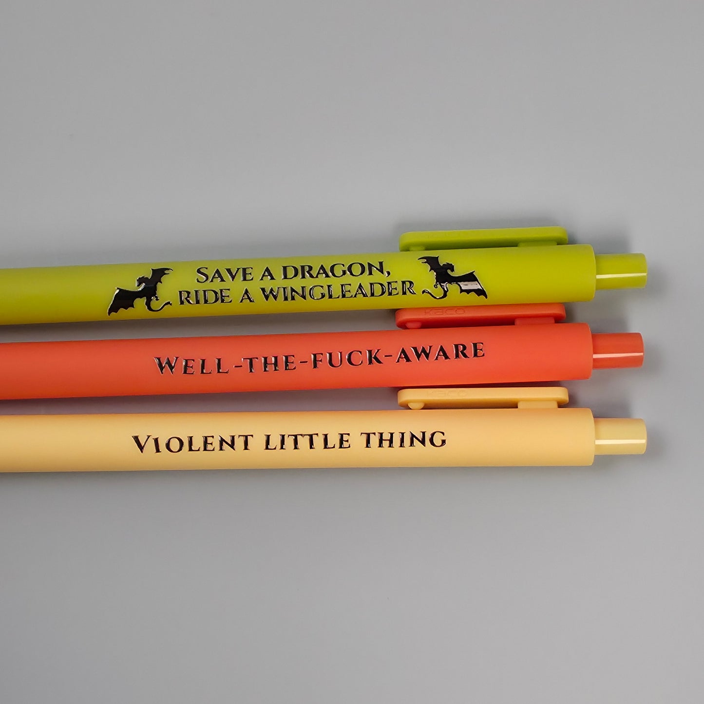 Wingleader Pen Set – Fantasy Inspired Pens for Book Lovers | “Save a Dragon, Ride a Wingleader” |