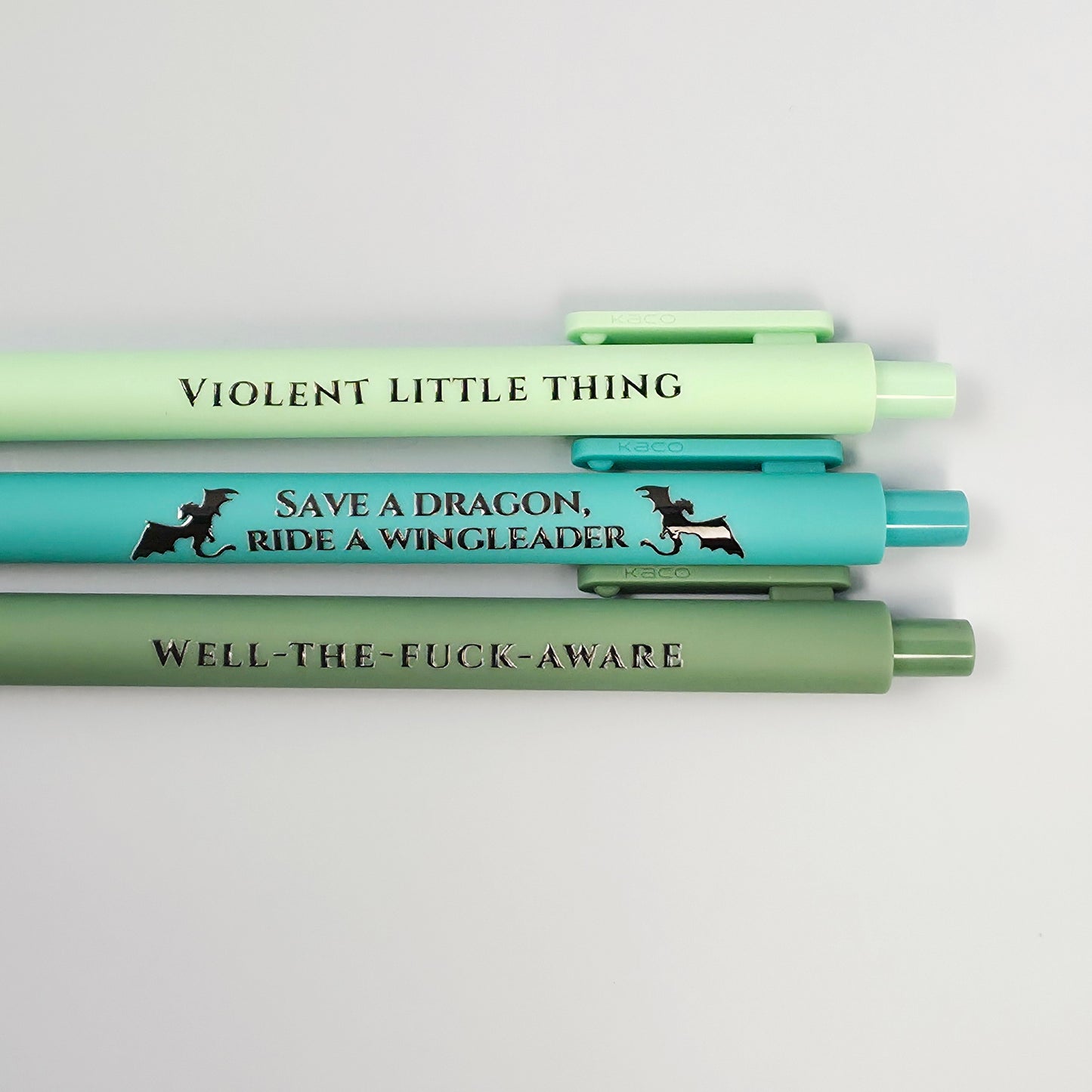 Wingleader Pen Set – Fantasy Inspired Pens for Book Lovers | “Save a Dragon, Ride a Wingleader” |