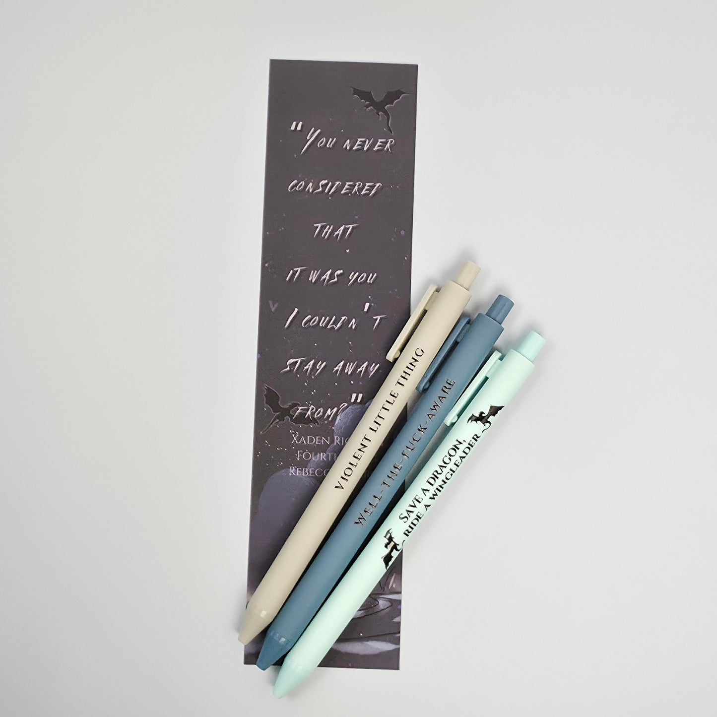 Wingleader Pen Set – Fantasy Inspired Pens for Book Lovers | “Save a Dragon, Ride a Wingleader” |