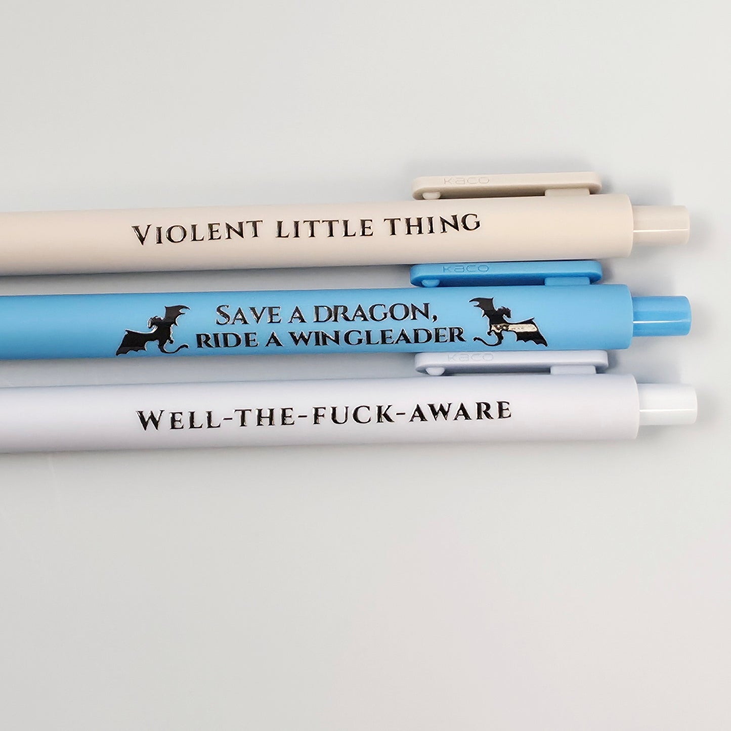 Wingleader Pen Set – Fantasy Inspired Pens for Book Lovers | “Save a Dragon, Ride a Wingleader” |