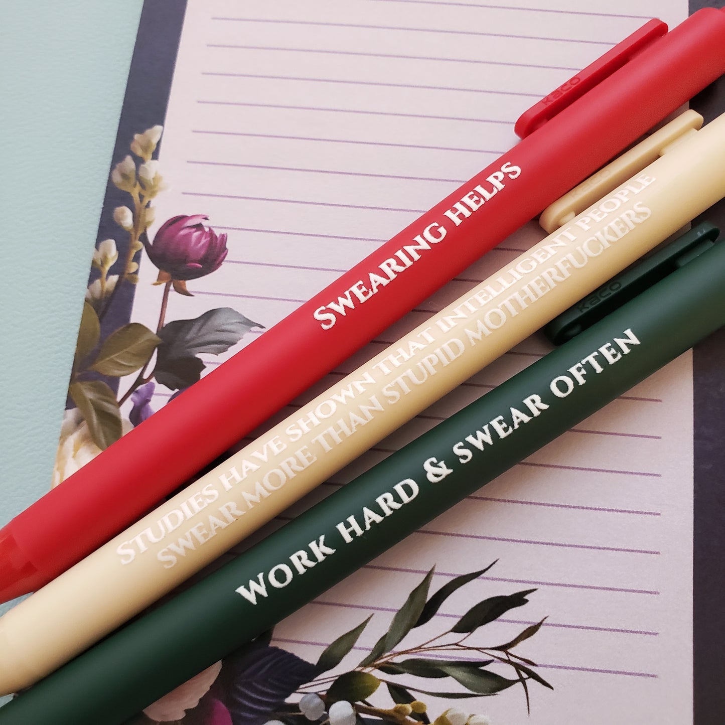 Work Hard & Swear Often Pen Set