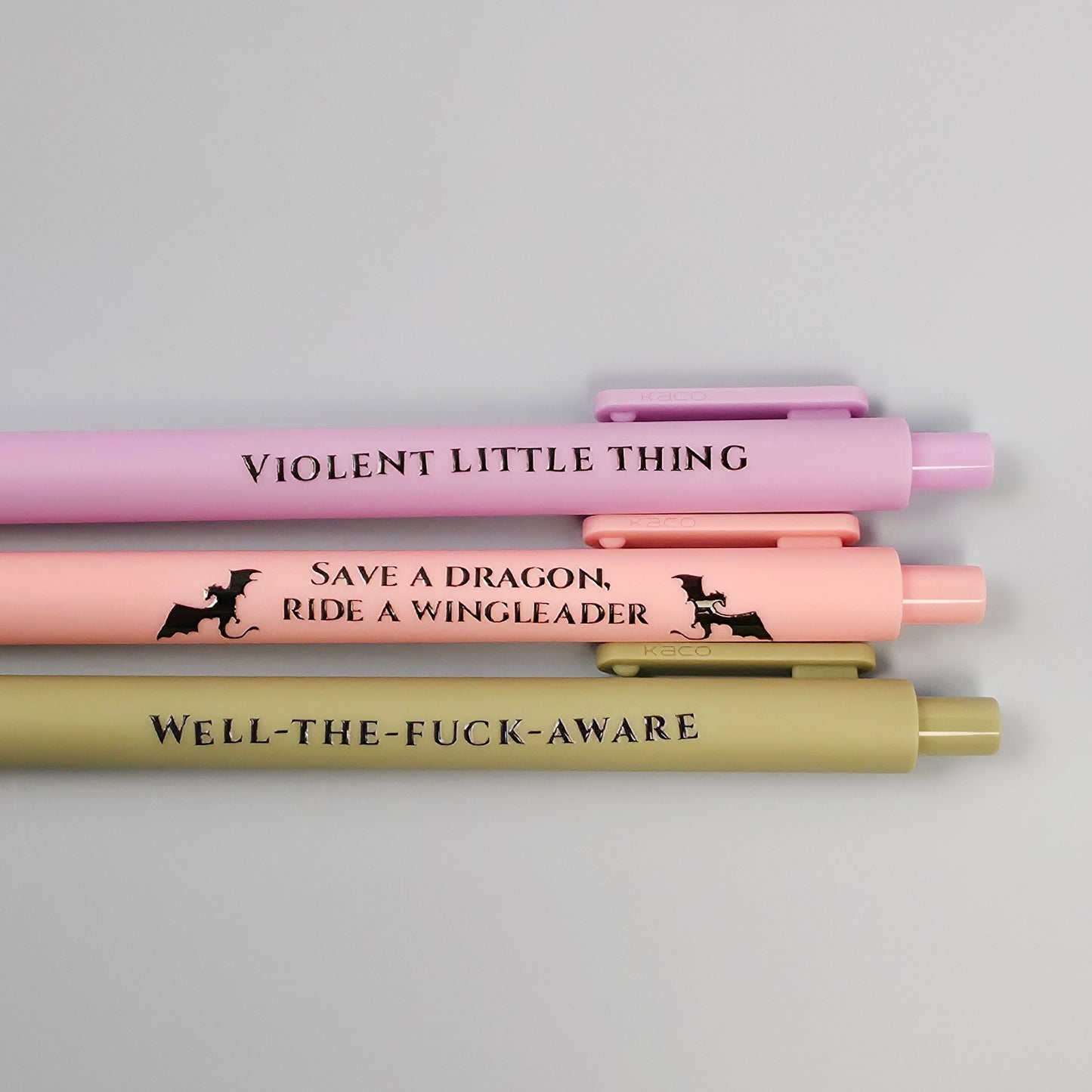 Wingleader Pen Set – Fantasy Inspired Pens for Book Lovers | “Save a Dragon, Ride a Wingleader” |