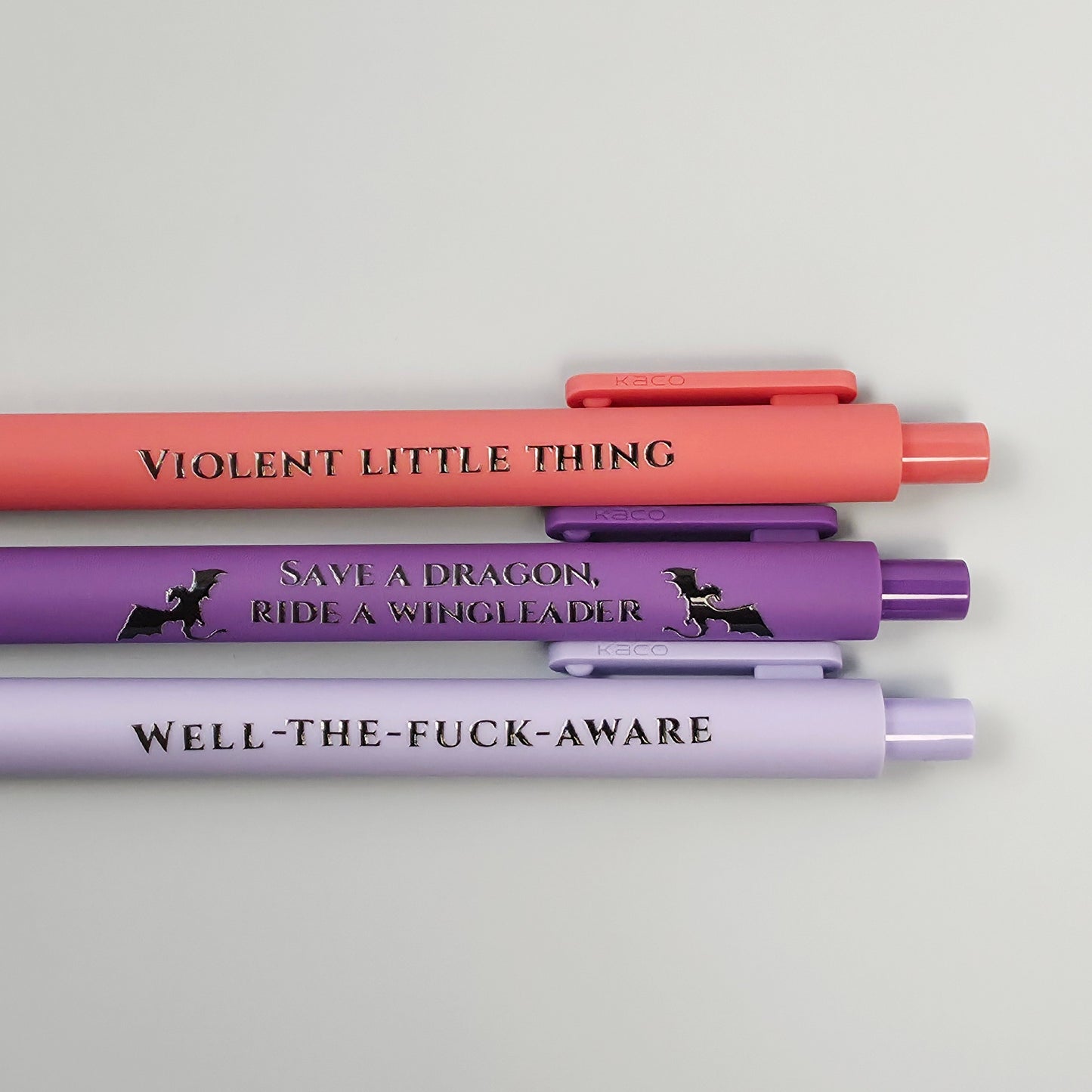 Wingleader Pen Set – Fantasy Inspired Pens for Book Lovers | “Save a Dragon, Ride a Wingleader” |