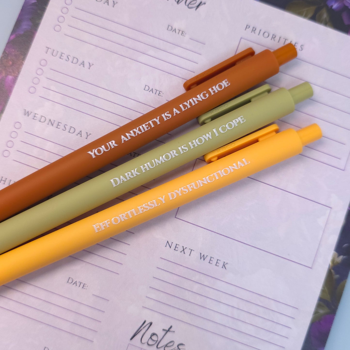 Your Anxiety is a Lying Hoe – Snarky Pen Set for the Anxiously Fabulous
