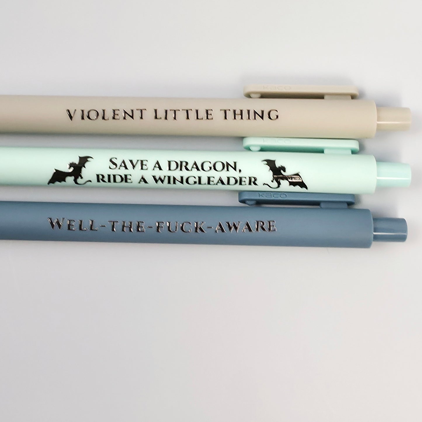 Wingleader Pen Set – Fantasy Inspired Pens for Book Lovers | “Save a Dragon, Ride a Wingleader” |