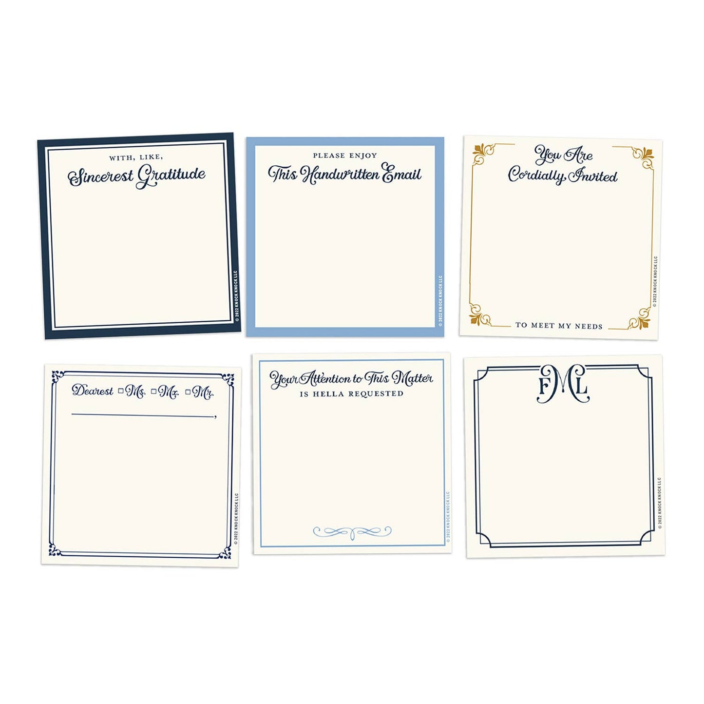 Formal Sticky Notes Packet