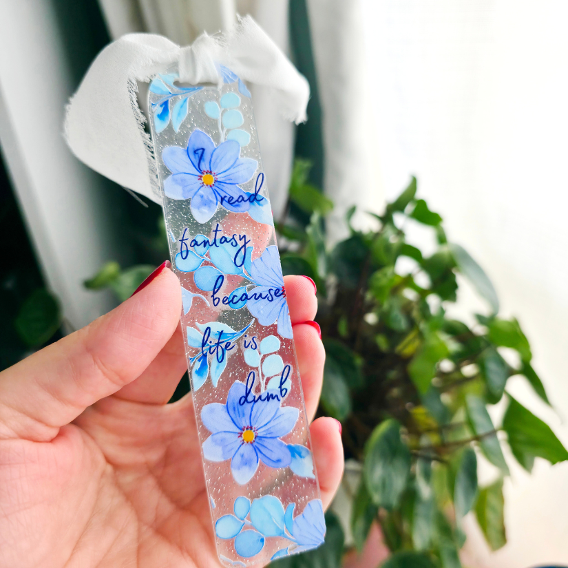 Acrylic Bookmark - I Read Books