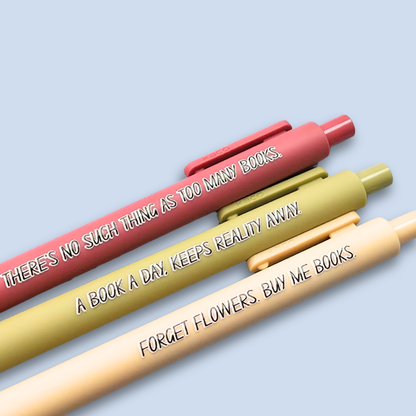 Forget Flowers, Buy Me Books — Bookish Pen Set
