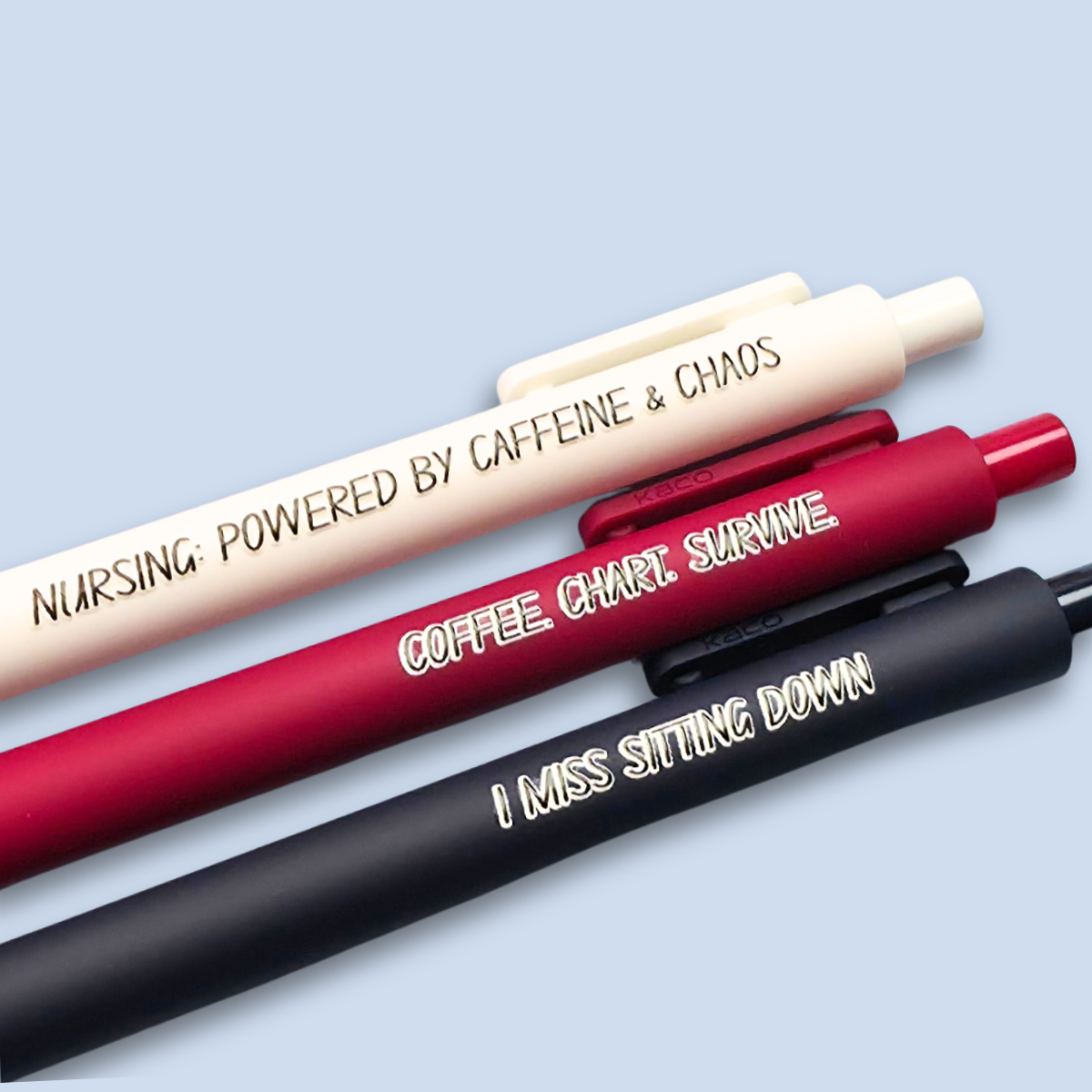 Coffee. Chart. Repeat. — Nursing Pen Set