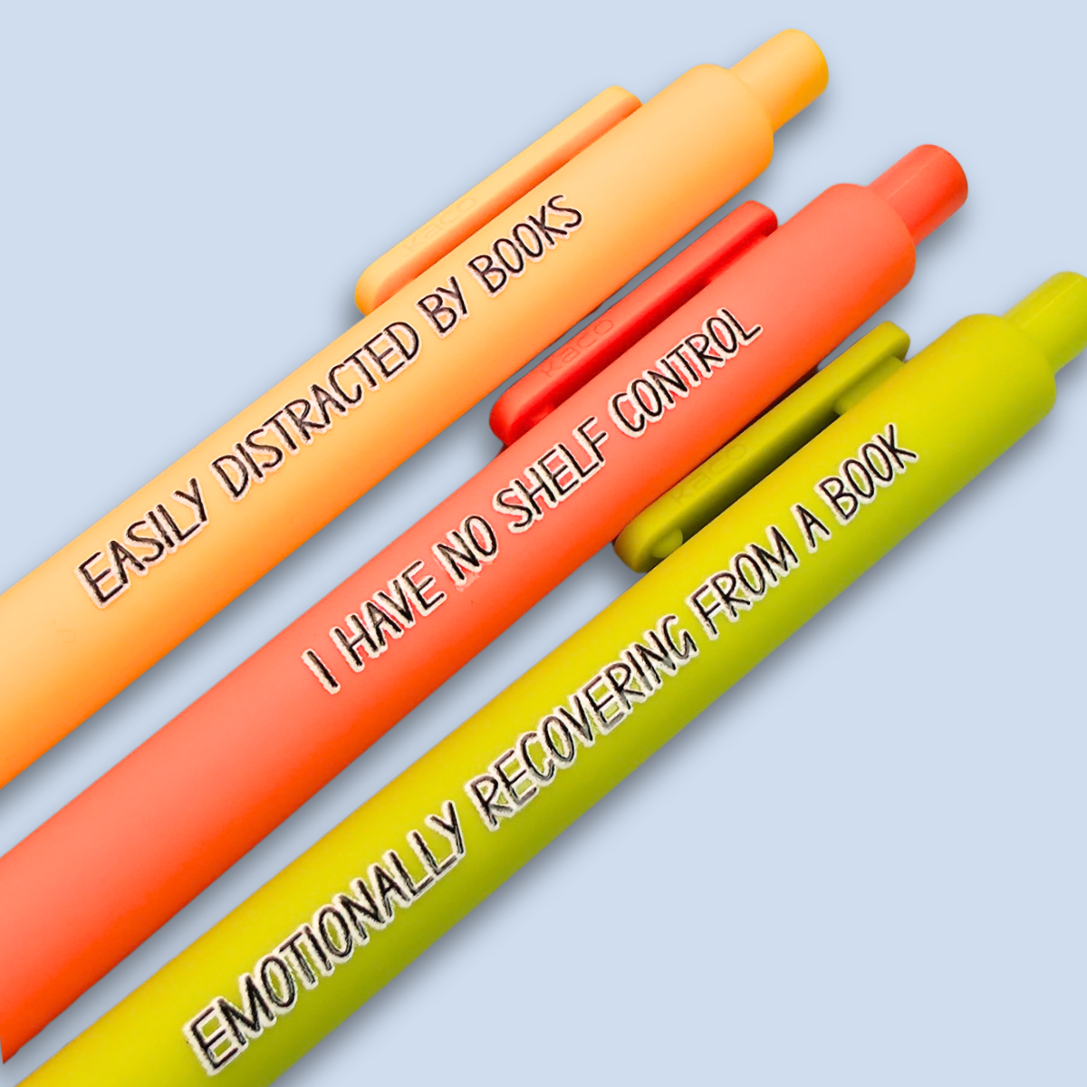 I Have No Shelf Control  - Bookish Pen Set - Gift For Book Lover