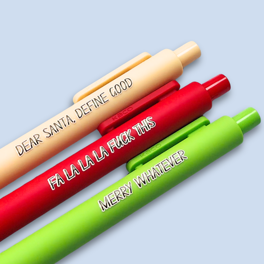 Merry Whatever — Holiday Snarky Pen Set