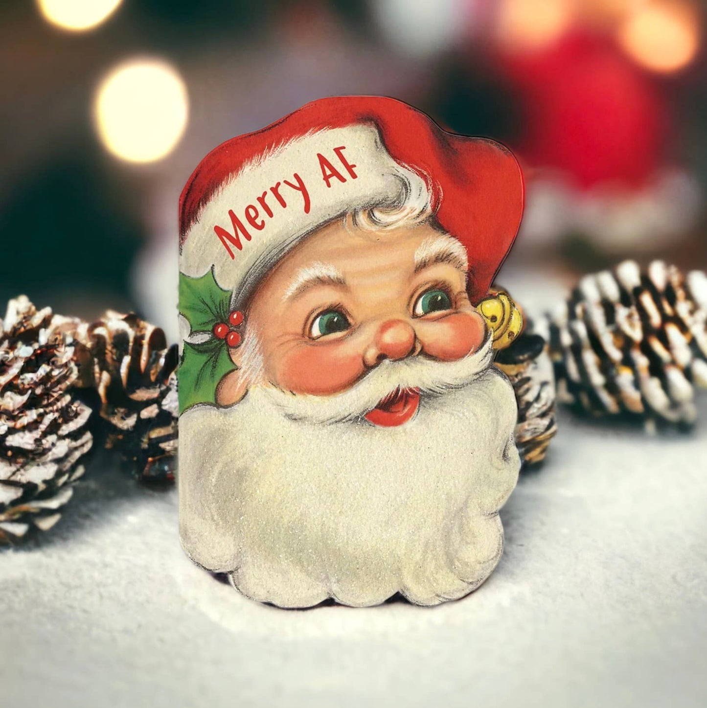 Merry AF - Funny Santa Christmas Card