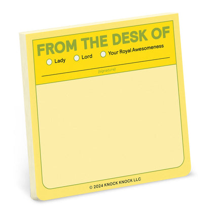 From the Desk Of Sticky Note (Yellow)