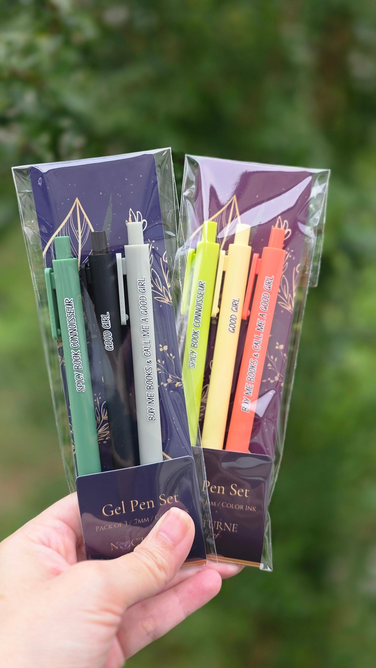 Spicy Romance Pen Set | “Good Girl”, “Spicy Book Connoisseur” | Funny Book Lover Gift, Smut Reader Stationery