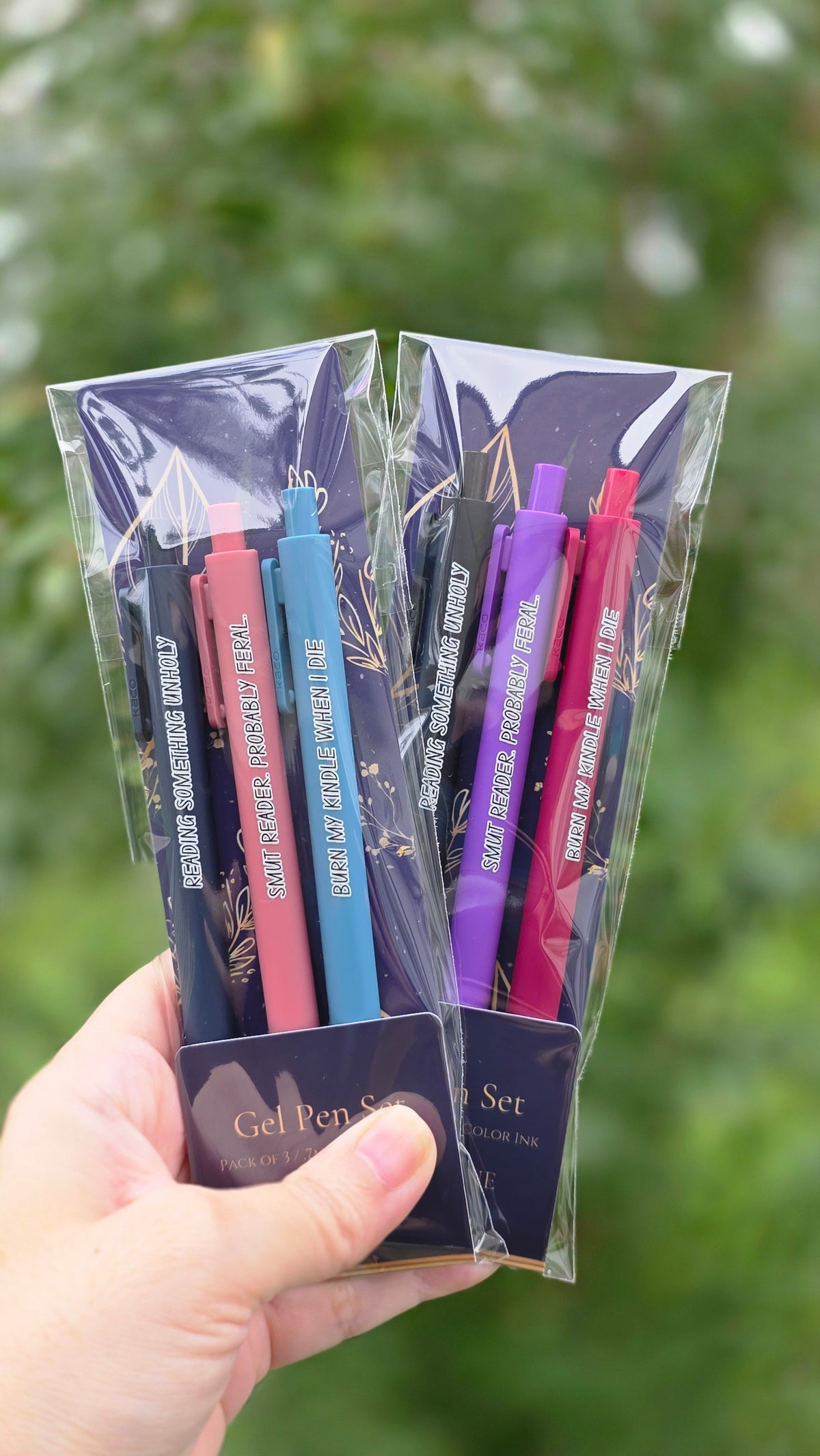 Reading Something Unholy Pen Set – Smut Reader Gift with Bookmark Insert | Optional Matching Notebook
