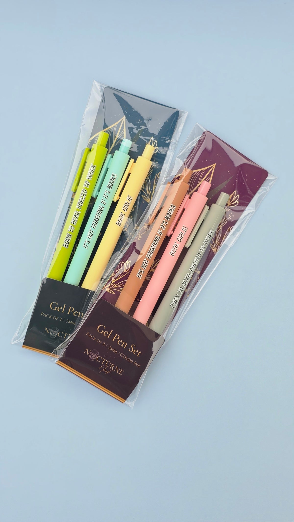 Book Lovers Pen Set - Annotations Pens - Book Girlie Gift - Booktok Born To Read Forced To Work