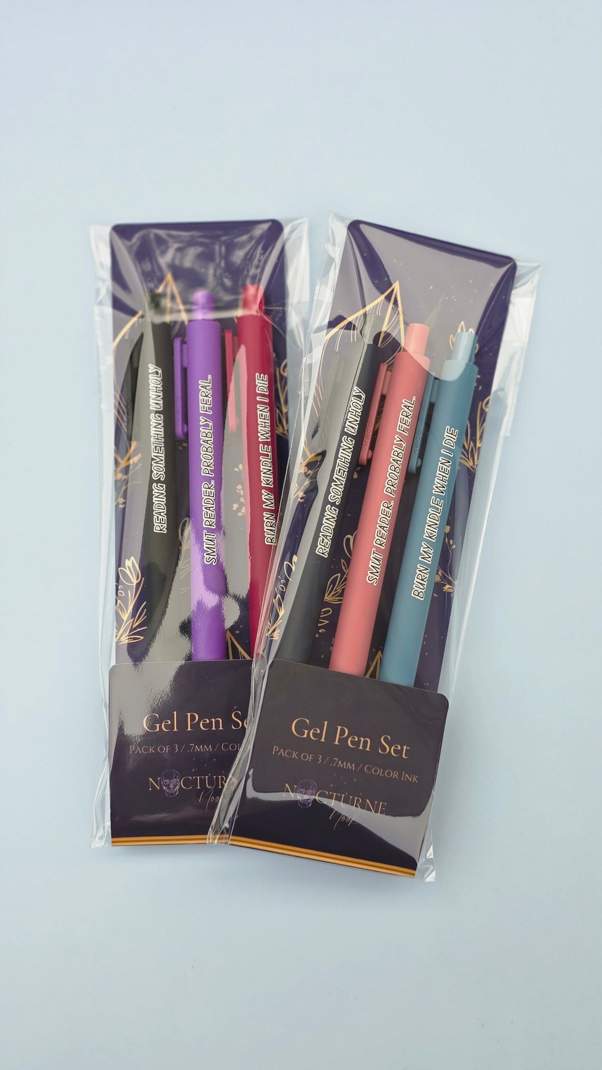 Reading Something Unholy Pen Set – Smut Reader Gift with Bookmark Insert | Optional Matching Notebook